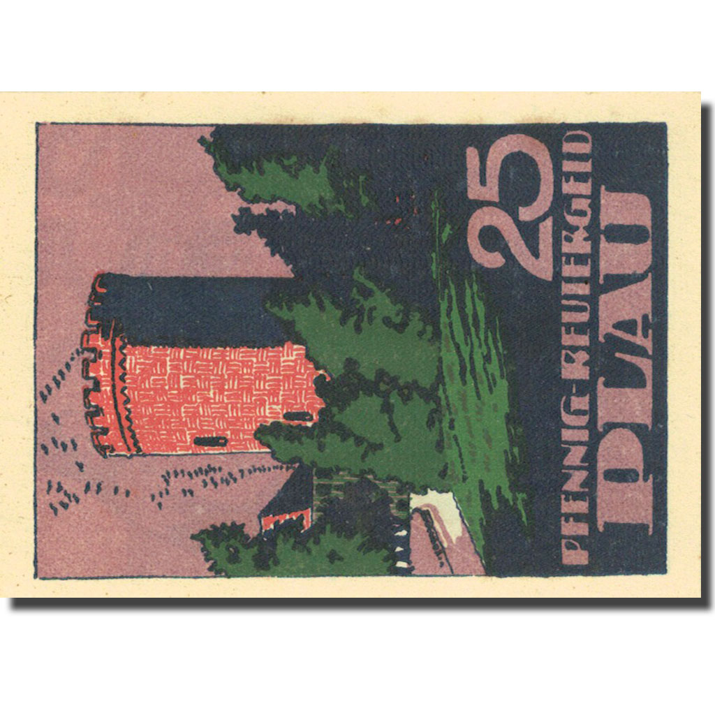 Geldschein, Deutschland, Plau, 25 Pfennig, château 1922-05-31 UNZ- Mehl 1061.2