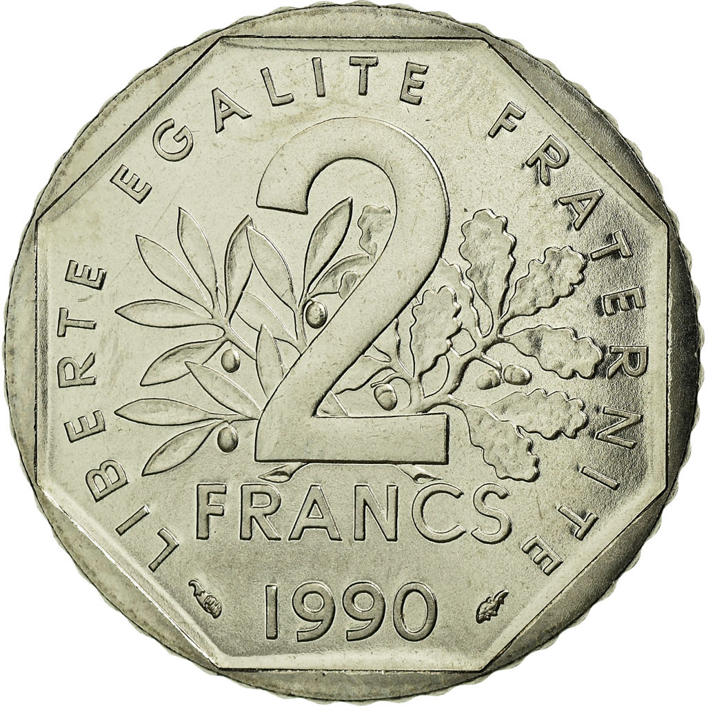 Coin, France, Semeuse, 2 Francs, 1990, , Nickel, KM:942.1
