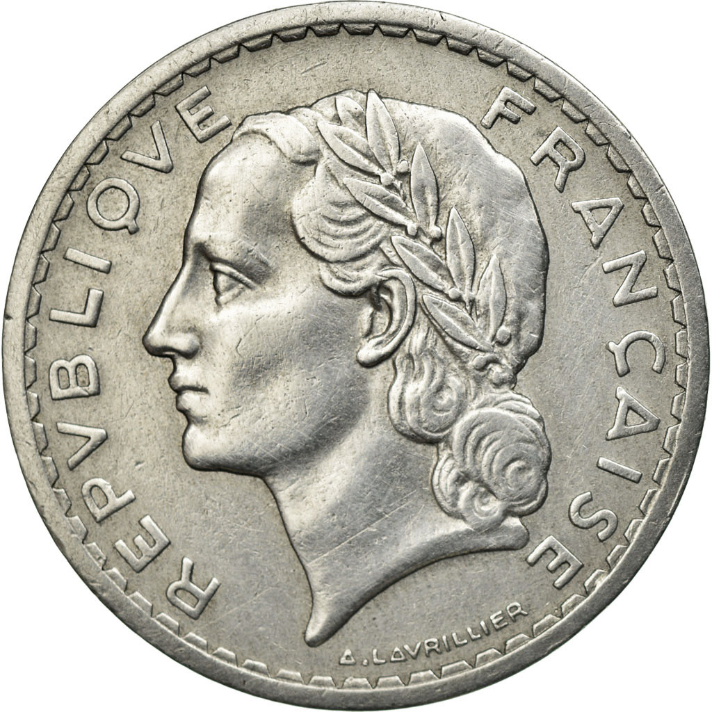 Coin, France, Lavrillier, 5 Francs, 1948, Beaumont le Roger, 