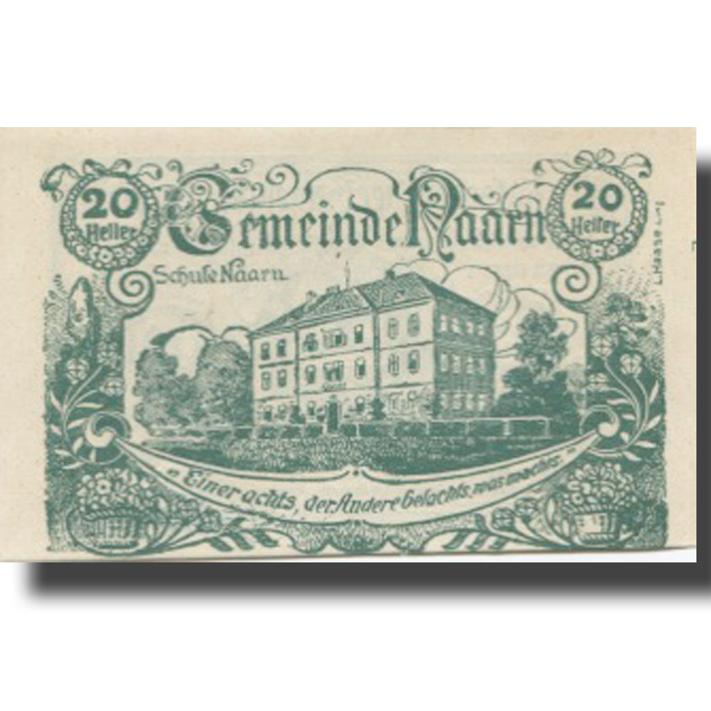 Banknote, Austria, Naarn, 20 Heller, Blason 1920-12-31, UNC(63), Mehl:FS 642a