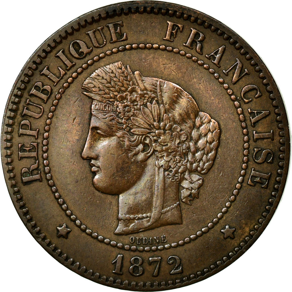 Coin, France, Cérès, 5 Centimes, 1872, Paris, , Bronze, KM:821.1