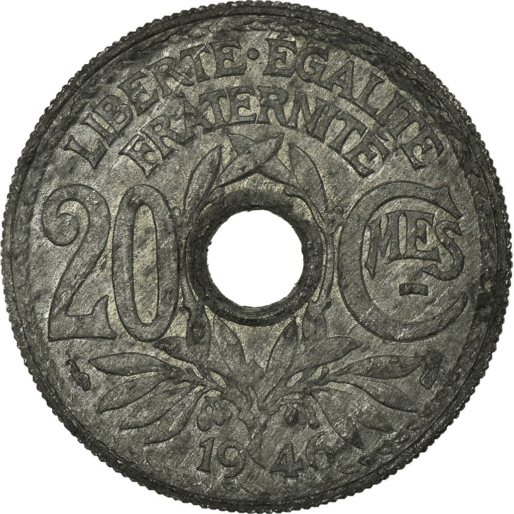 Coin, France, Lindauer, 20 Centimes, 1946, , Zinc, KM:907.1