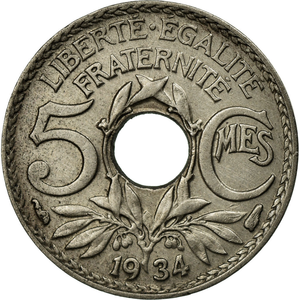 Coin, France, Lindauer, 5 Centimes, 1934, , Copper-nickel, KM:875