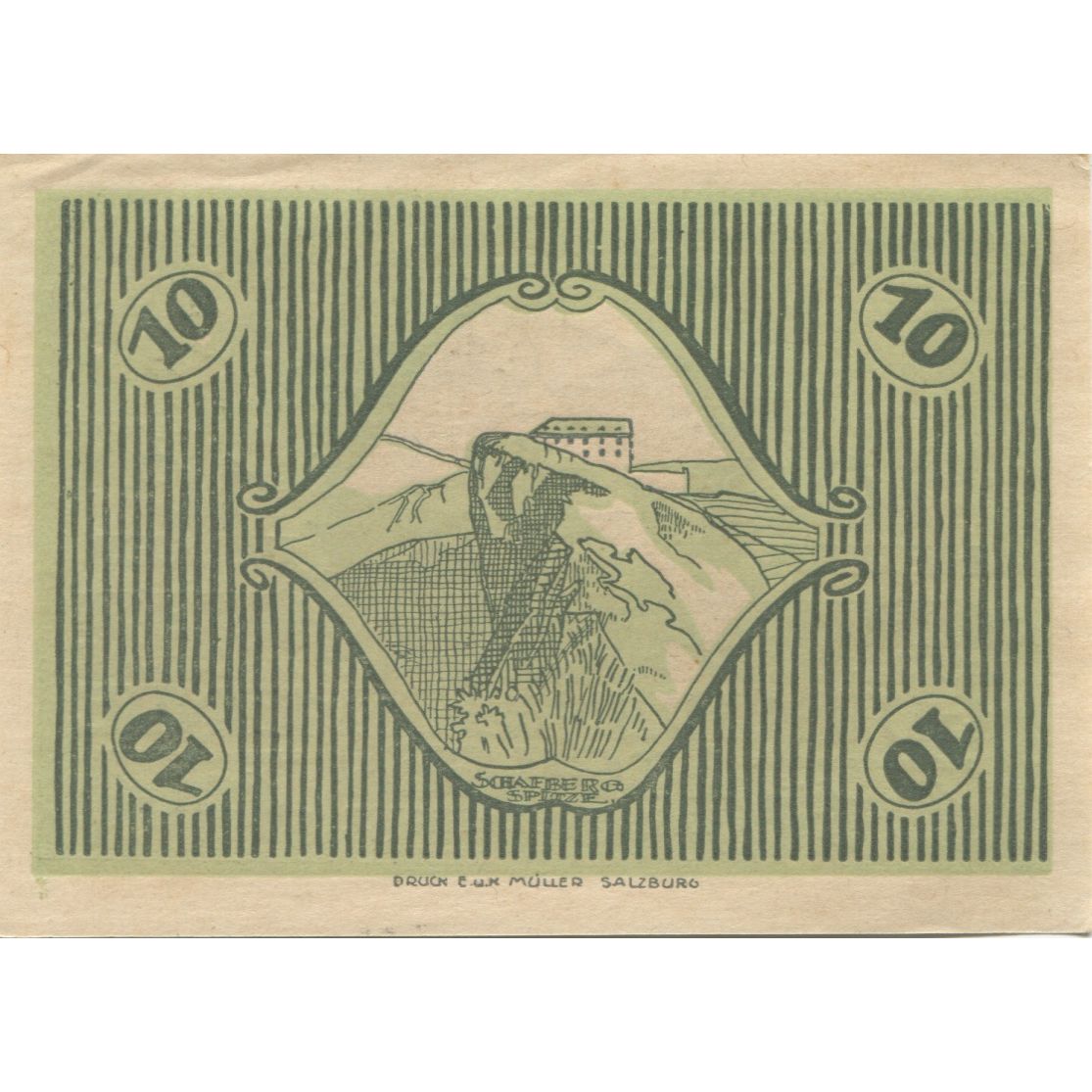 Banknote, Austria, St Gilgen, 10 Heller, Eglise, 1920 UNC(63) Mehl:FS 891a