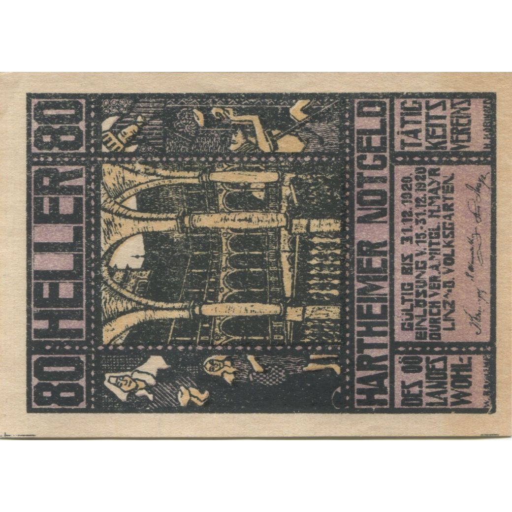 Billete, Austria, Wohl, 80 Heller, Eglise, 1920, 1920-12-31, SC, Mehl:FS 352a