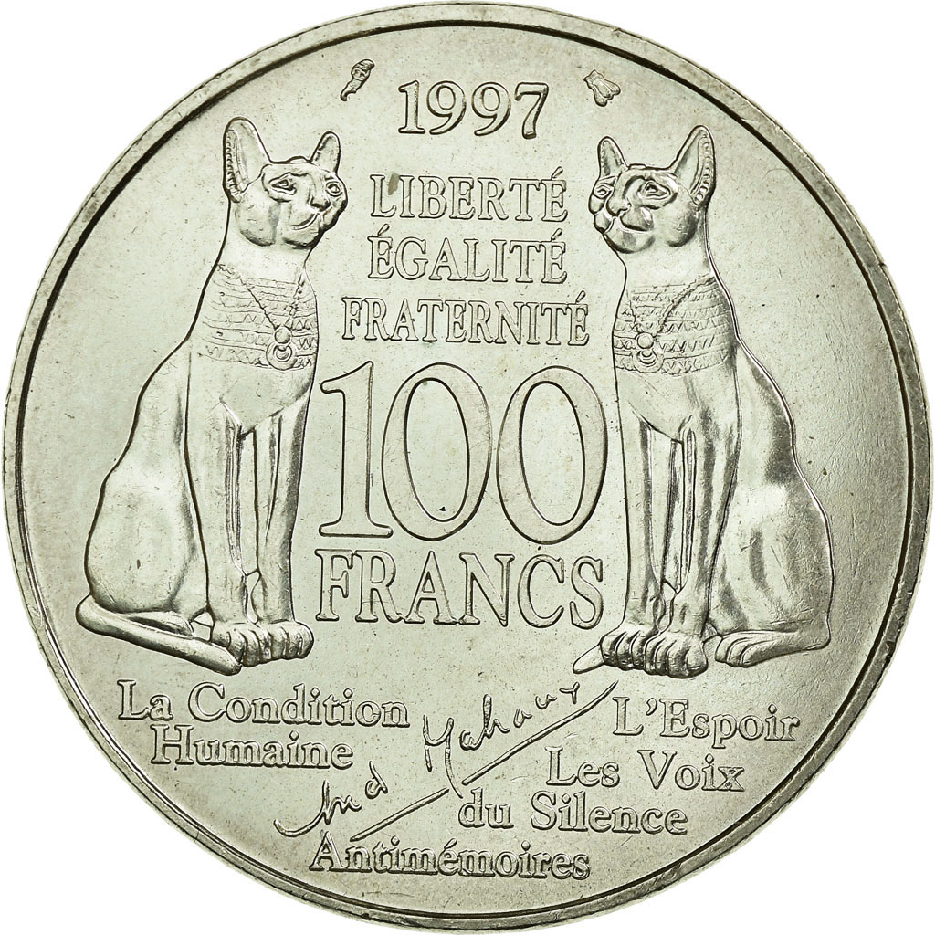 Coin, France, André Malraux, 100 Francs, 1997, , Silver, KM:1188