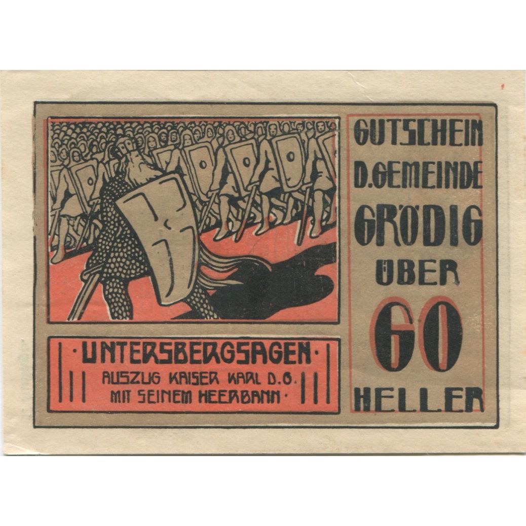 Billete, Austria, Grödig, 60 Heller, armée, 1920, 1920-12-31, SC, Mehl:FS 290a