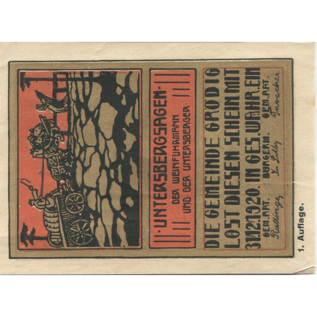 Billete, Austria, Grödig, 60 Heller, armée, 1920, 1920-12-31, SC, Mehl:FS 290a