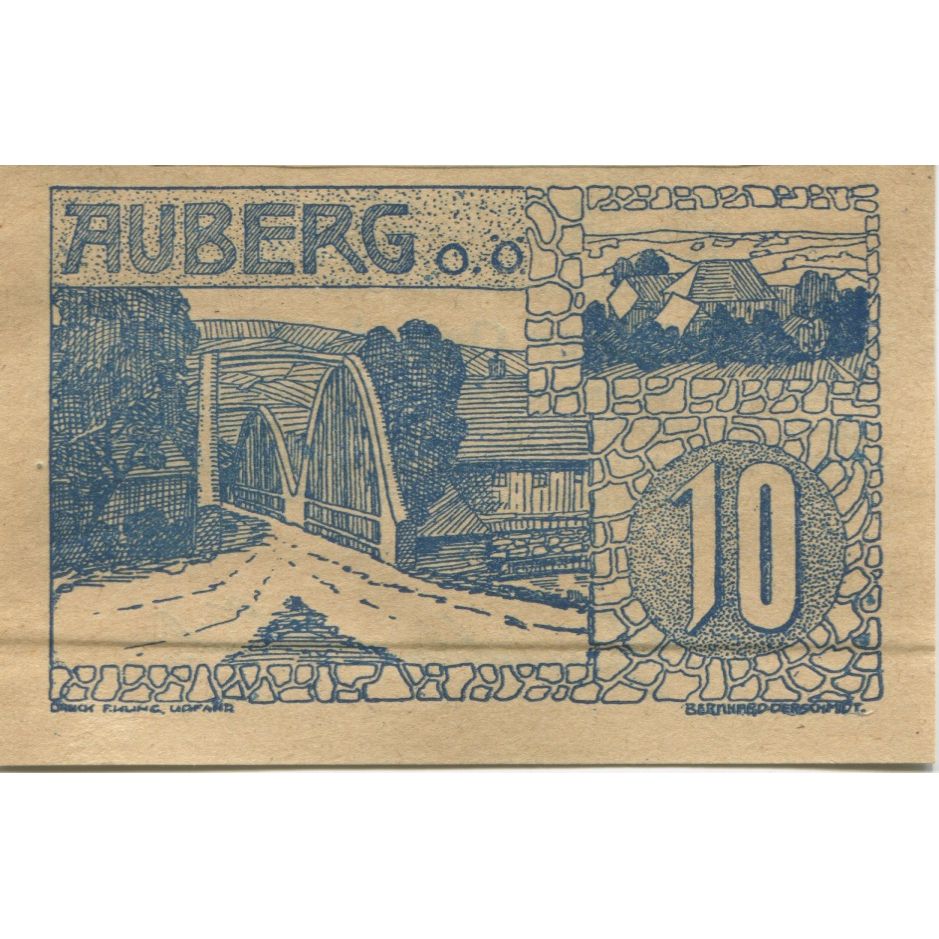 Billete, Austria, Auberg, 10 Heller, chemin, 1920, 1920-06-13, SC, Mehl:FS 66aA