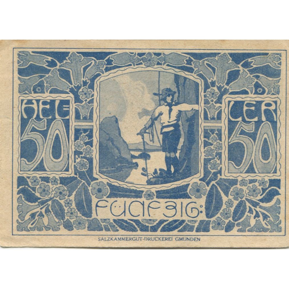Billete, Austria, Ebensee, 50 Heller, paysage 1920-12-31, EBC, Mehl:FS 143