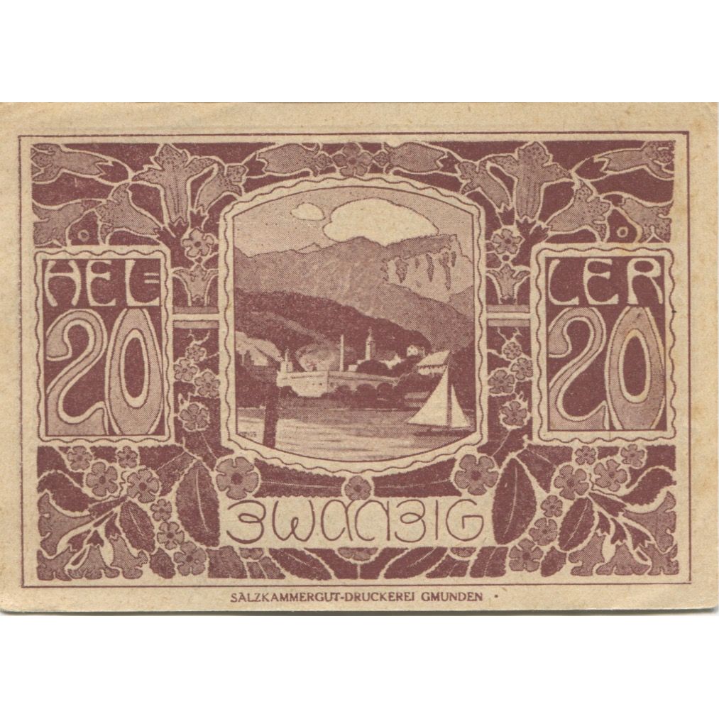 Billete, Austria, Ebensee, 20 Heller, montagne 1920-12-31, EBC+, Mehl:FS 143
