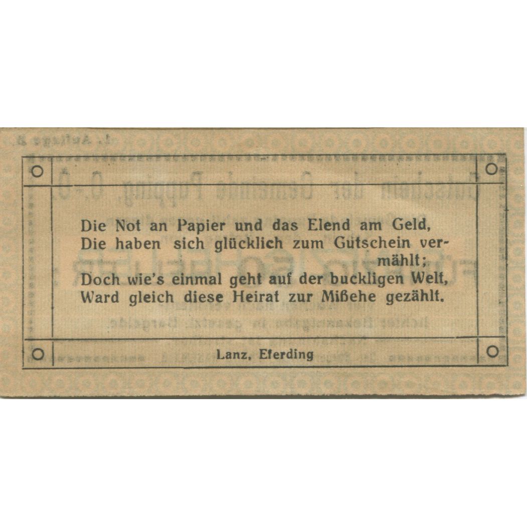 Billete, Austria, Pupping, 50 Heller, valeur faciale, 1920, EBC, Mehl:FS 792