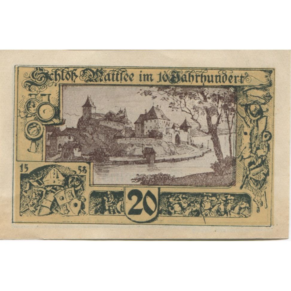 Billete, Austria, Mattsee, 20 Heller, village, 1920, SC, Mehl:FS 596a