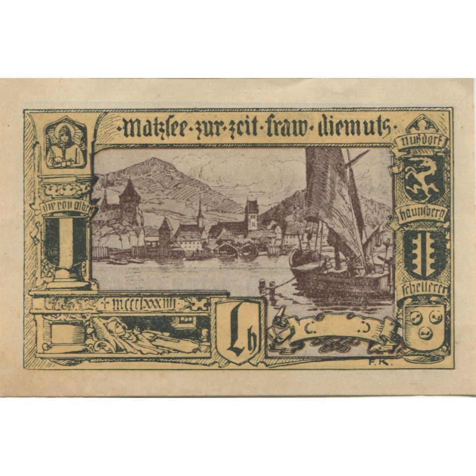 Billete, Austria, Mattsee, 50 Heller, paysage, 1920, SC, Mehl:FS 596a