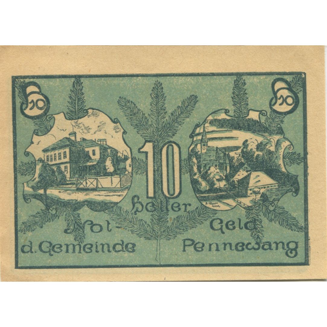 Banknote, Austria, Pennewang, 10 Heller, Fleur, 1920 UNC(63) Mehl:FS 727a