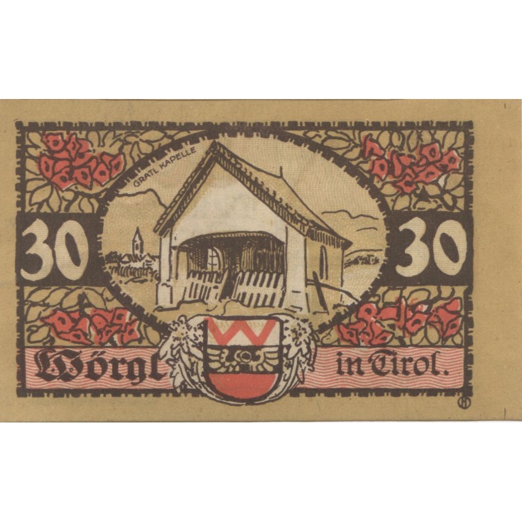 Billete, Austria, Worgl, 30 Heller, Eglise 1, 1920-12-30, SC Mehl:FS 1252a