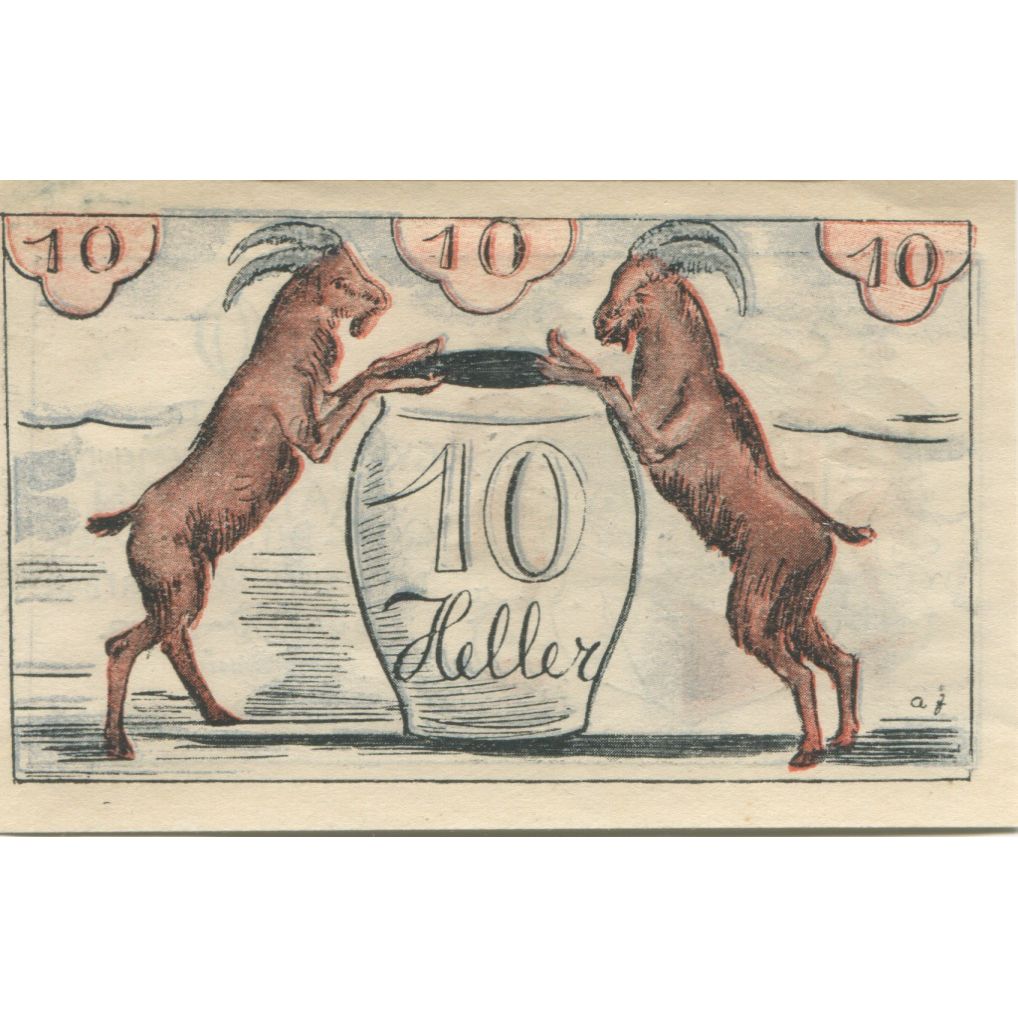 Billete, Austria, Maishofen, 10 Heller, Blason 1920-10-31, SC, Mehl:FS 572