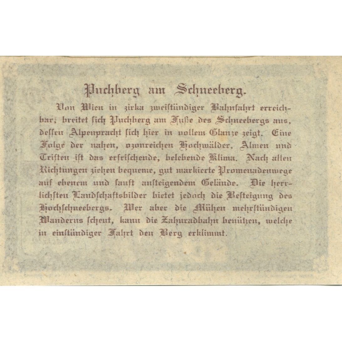 Billete, Austria, Puchberg, 10 Heller, gare, 1920, 1920-12-31, SC, Mehl:FS 786a