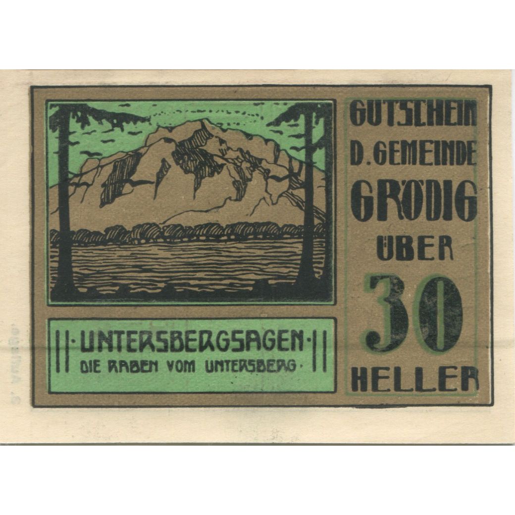 Billete, Austria, Grödig, 30 Heller, fleuve, 1920, 1920-12-31, SC, Mehl:FS 290e