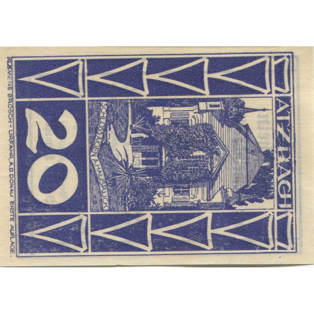 Billete, Austria, Atzbach, 20 Heller, école, 1920, 1920-10-31, SC, Mehl:FS 62b