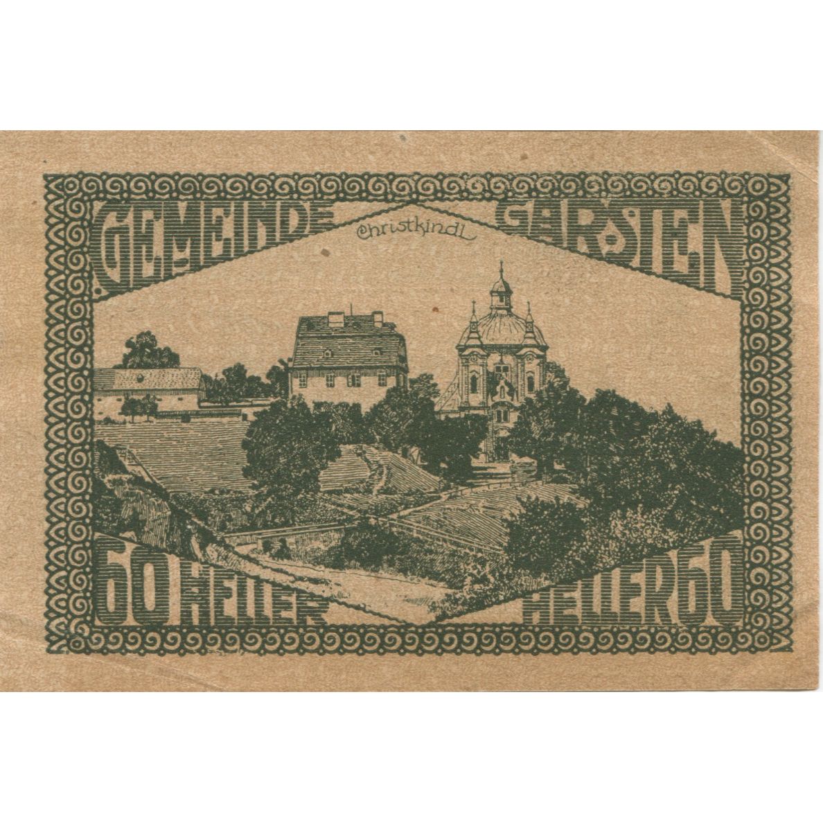 Billete, Austria, Garsten, 60 Heller, rue, 1920, SC, Mehl:FS 224