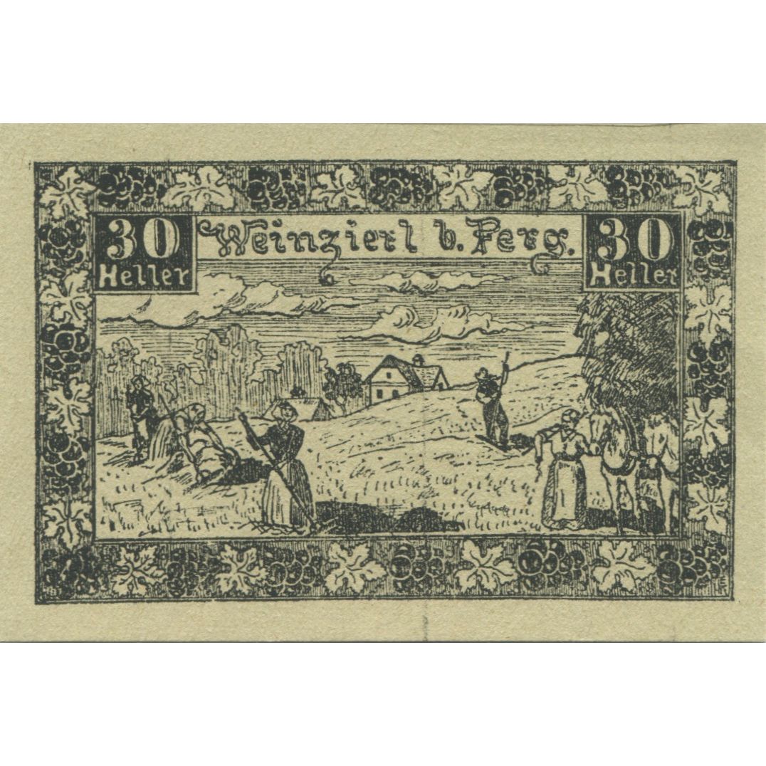 Billete, Austria, Wienzierl, 30 Heller, champs 1921-01-01, SC Mehl:FS 1152b