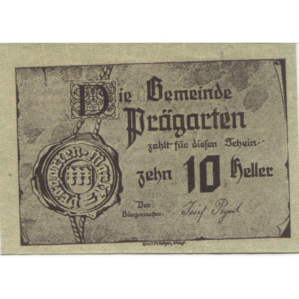 Billete, Austria, Prägarten, 10 Heller, Usine 1920-12-31, SC, Mehl:FS 777c