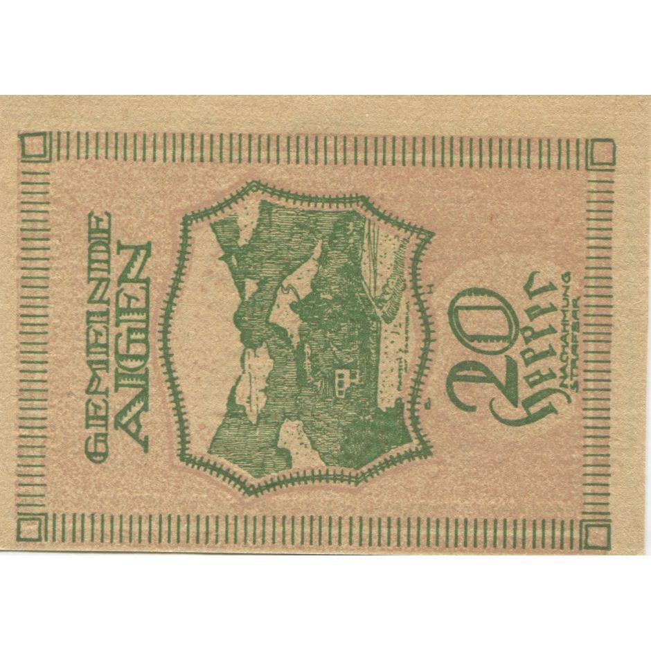 Billete, Austria, Aigen, 20 Heller, paysage, 1920, 1920-12-31, SC, Mehl:FS 13a