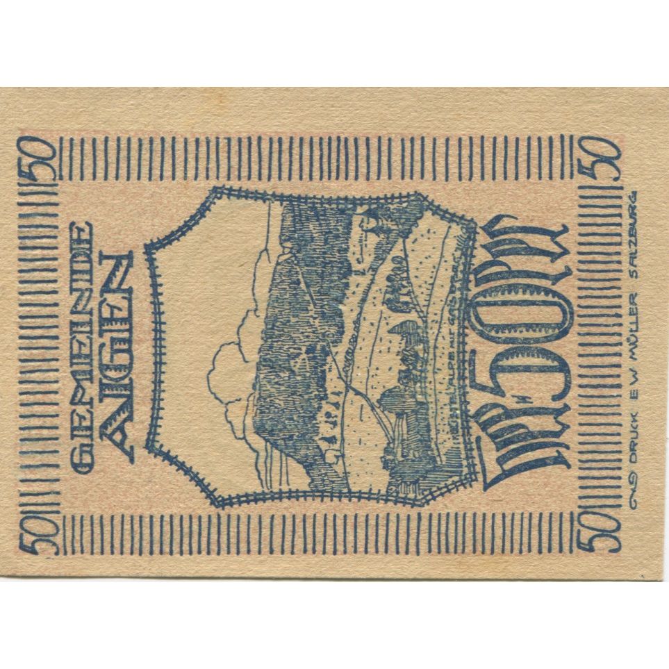 Billete, Austria, Aigen, 50 Heller, champs, 1920, 1920-12-31, SC, Mehl:FS 13a