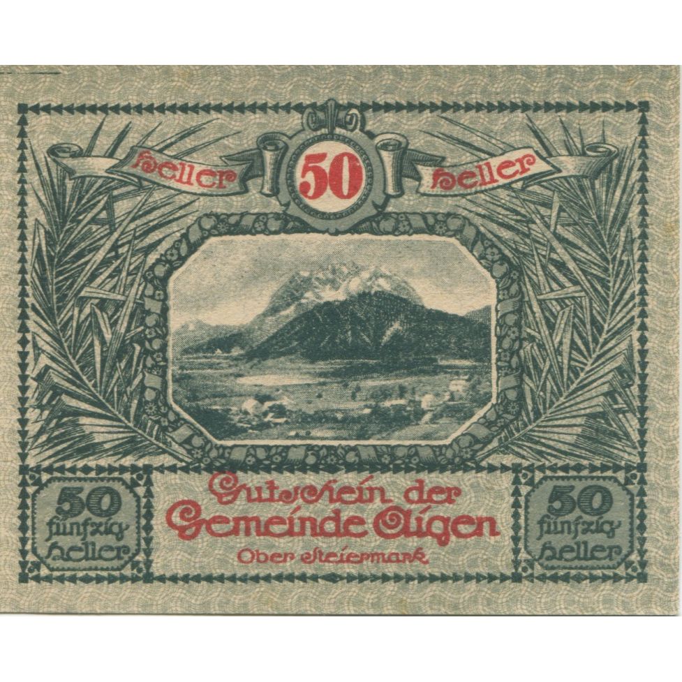 Billete, Austria, Aigen, 50 Heller, montagne, 1920, 1920-07-17, SC, Mehl:FS 14a