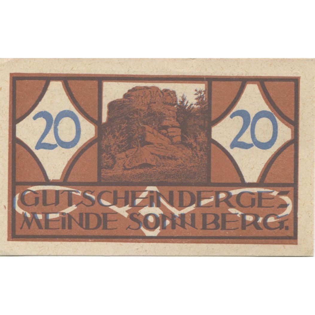 Billete, Austria, Sonnberg, 20 Heller, ruine 1920-09-31, SC, Mehl:FS 1003a