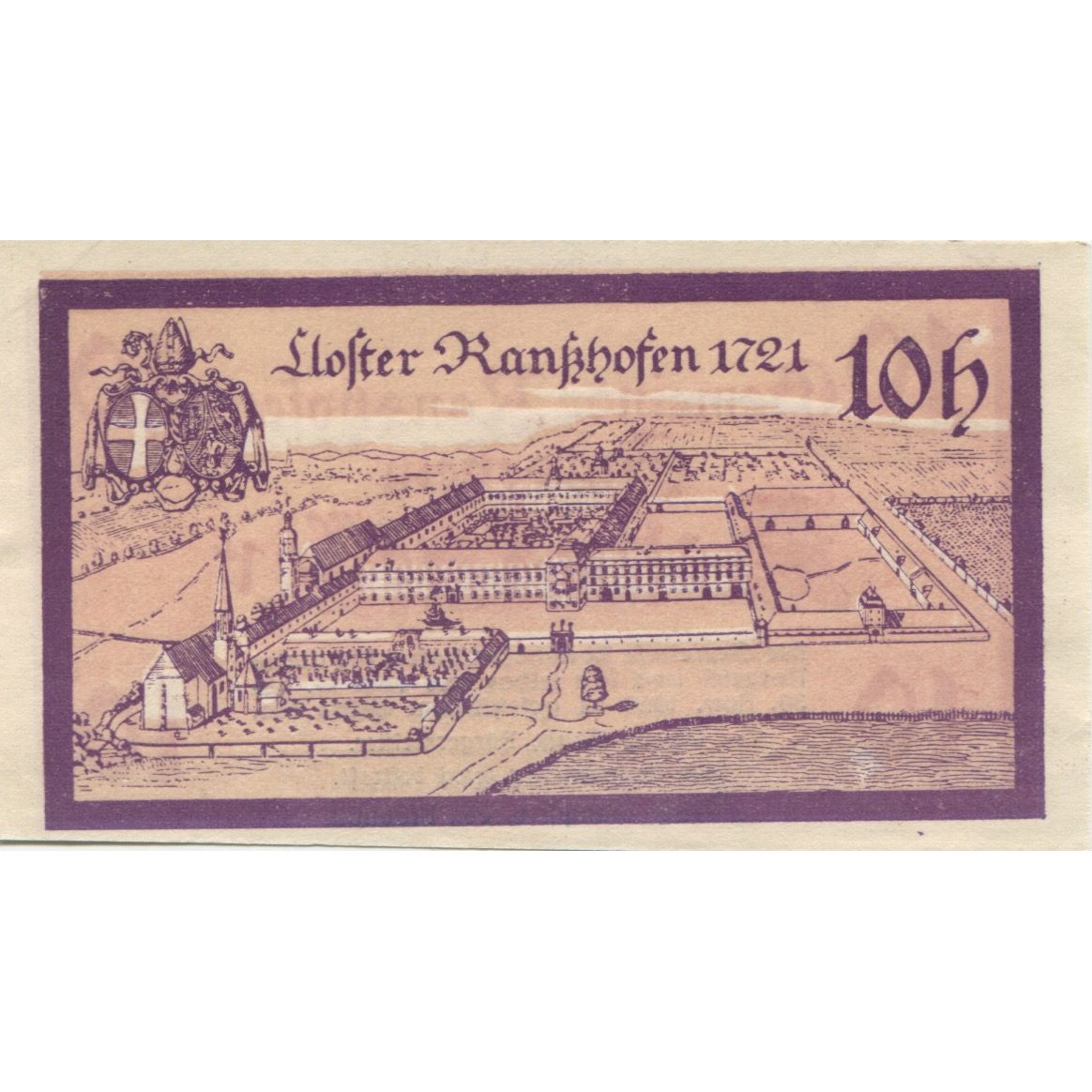 Billete, Austria, Ranshofen, 10 Heller, château, 1920 SC, Mehl:FS 819Aa