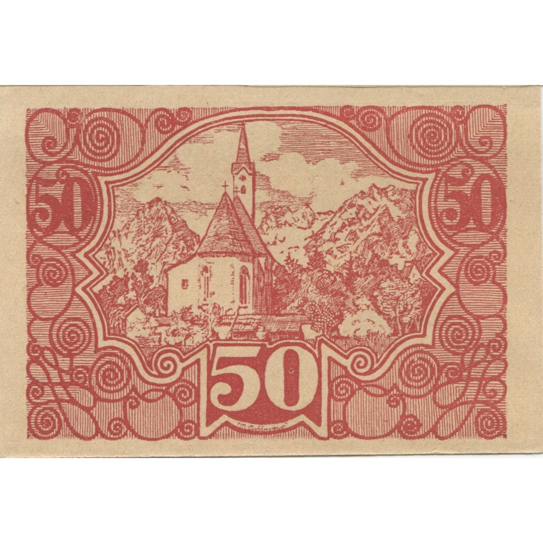 Billete, Austria, Borderstoder, 50 Heller, Fleur, 1920, SC, Mehl:FS 1120