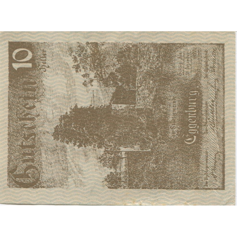 Billete, Austria, Eggenburg, 10 Heller, Blason 1920-12-31, SC, Mehl:FS 162b