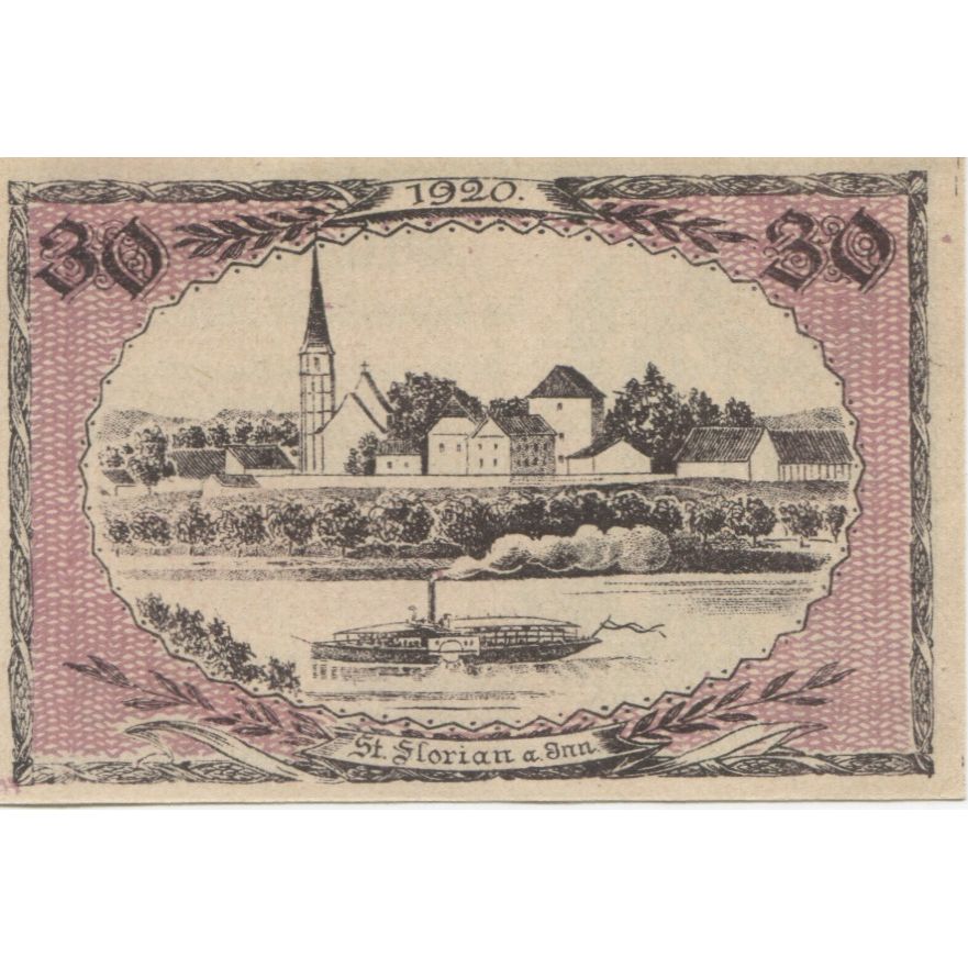 Billete, Austria, St Florian, 30 Heller, chevalier 1920-10-30, SC Mehl:FS 881a