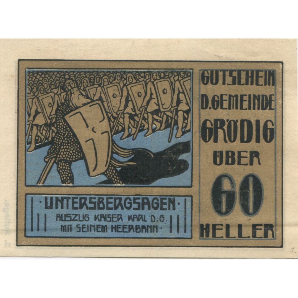Billete, Austria, Grödig, 60 Heller, armée, 1920, 1920-12-31, SC, Mehl:FS 290c