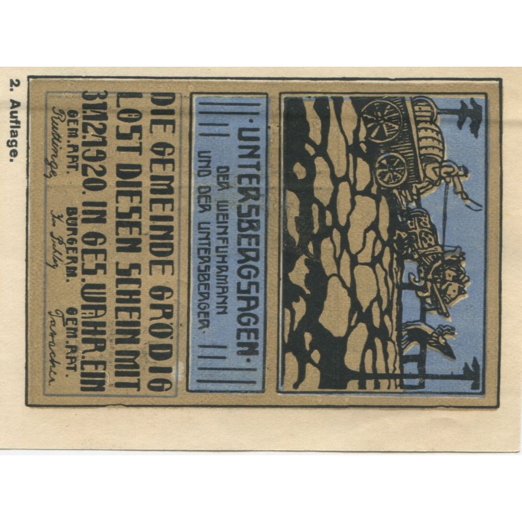 Billete, Austria, Grödig, 60 Heller, armée, 1920, 1920-12-31, SC, Mehl:FS 290c