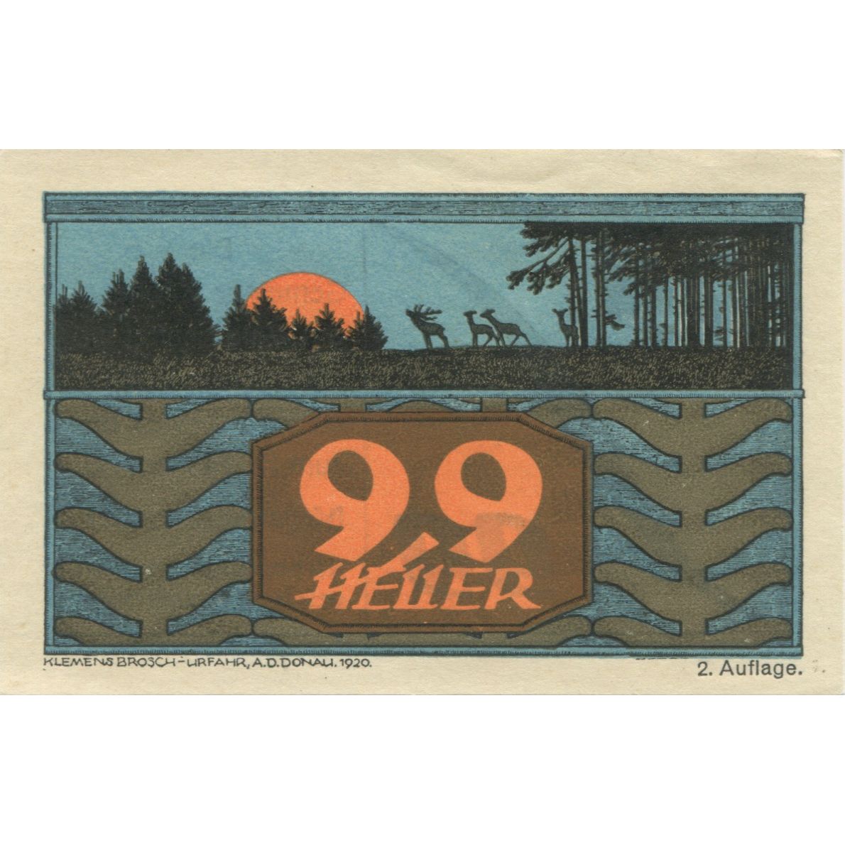Billete, Austria, St Johann, 99 Heller, paysage 1921-01-21, SC, Mehl:FS 893a