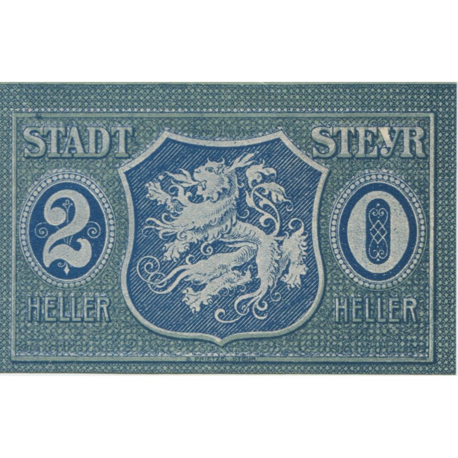 Billete, Austria, Steyr, 20 Heller, Lion, 1921, 1921-03-31, SC, Mehl:FS 1034