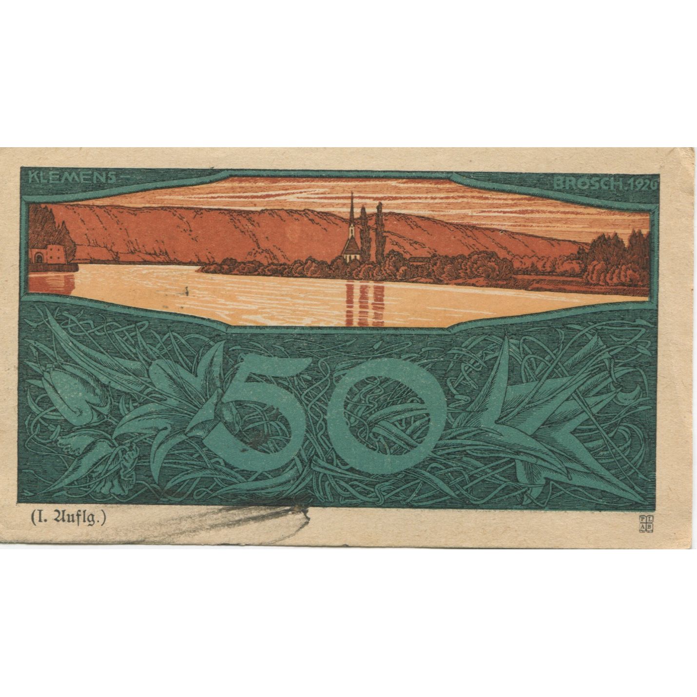Billete, Austria, Puchenau, 50 Heller, fleuve, 1920, EBC, Mehl:FS 788IIb