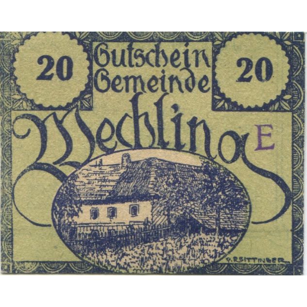 Billete, Austria, Wechling, 20 Heller, ferme, 1920, SC, Mehl:FS 1145a