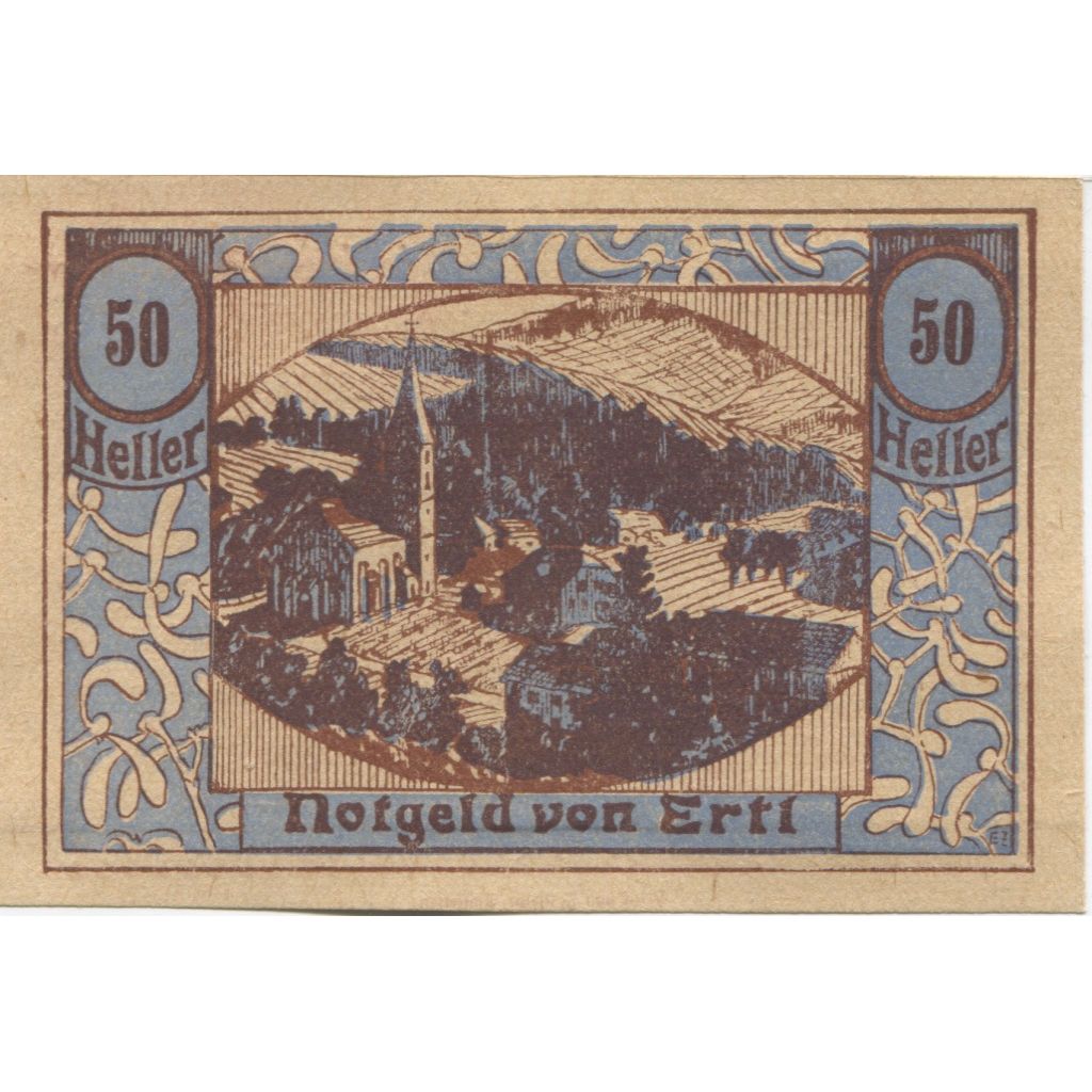Billete, Austria, Ertl, 50 Heller, Eglise, 1920, 1920-12-30, SC, Mehl:FS 185b
