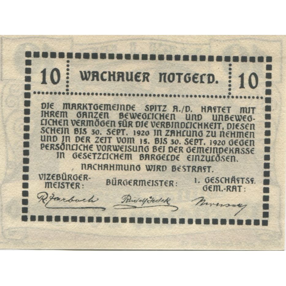 Billete, Austria, Arnsdorf, 10 Heller, fleuve 1920-09-30, SC, Mehl:FS 1122