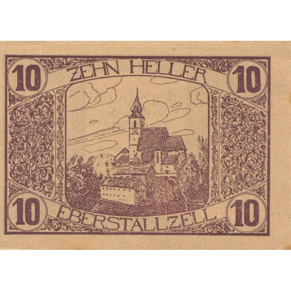 Billete, Austria, Eberstalzell, 10 Heller, personnage 1920-12-31, SC Mehl:FS 146
