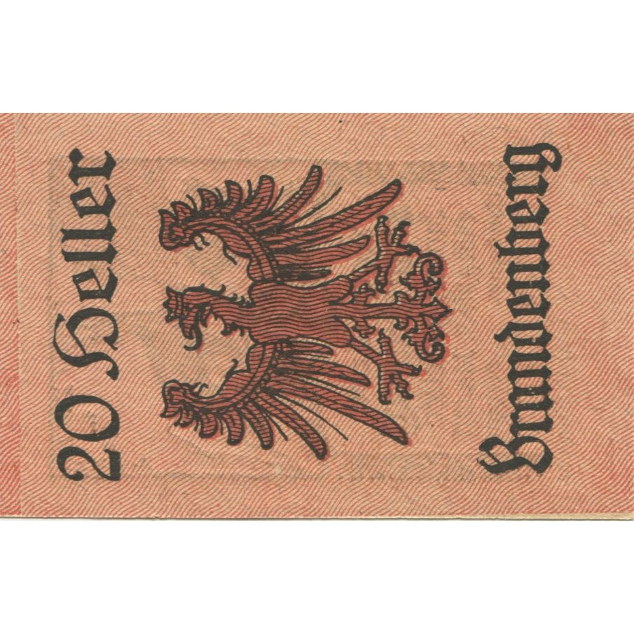 Billete, Austria, Brandenberg, 20 Heller, cerf 1920-12-31, SC, Mehl:FS 99a