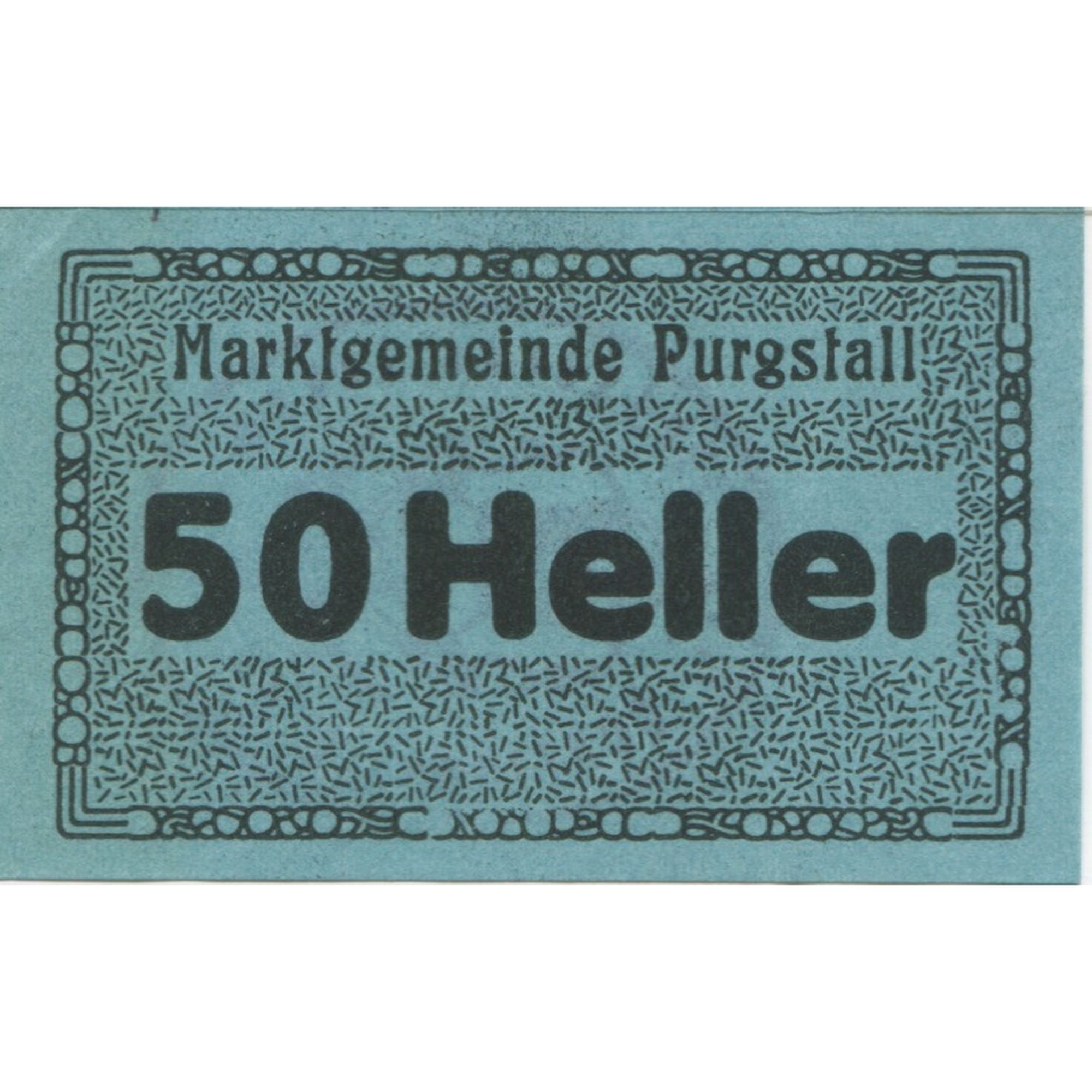 Billete, Austria, Purgstall, 50 Heller, Texte, 1920, SC, Mehl:FS 794I