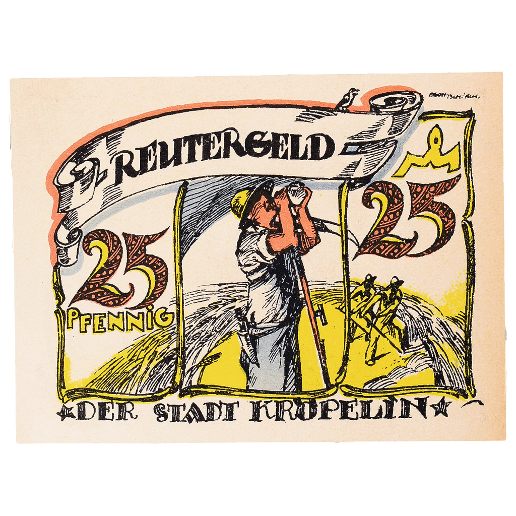 Banknote, Germany, Kröpelin, 25 Pfennig, champs, 1922, UNC, Mehl:746.1