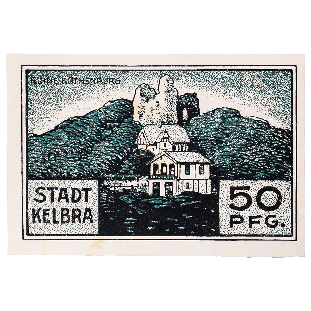 Banknote, Germany, Kelbra, 50 Pfennig, ruine 1921, UNC Mehl:686.1