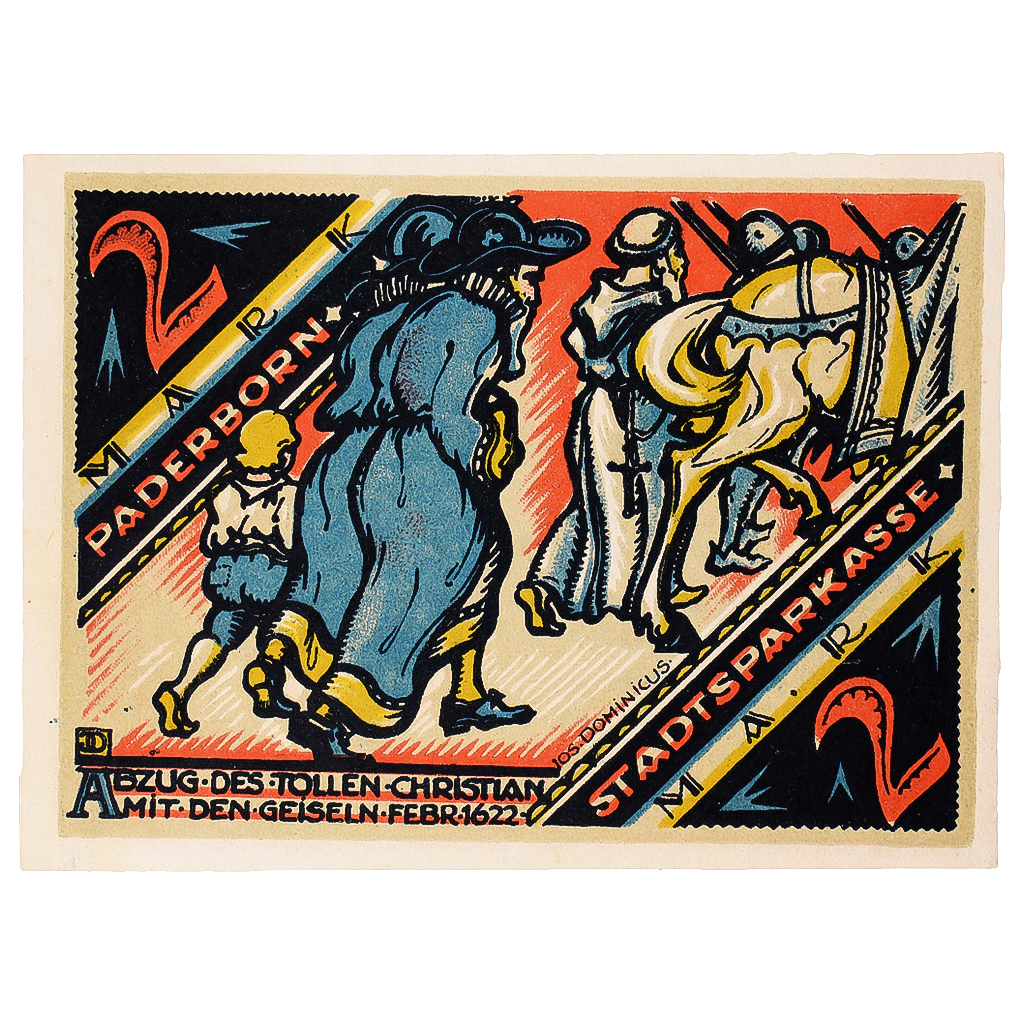 Banknote, Germany, Paderborn, 2 Mark, marche, 1921, UNC Mehl:1043.3