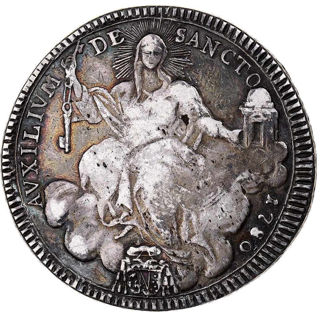 Papal States, Pius VI, Scudo, 1780 - Anno VI, Rome, Silver